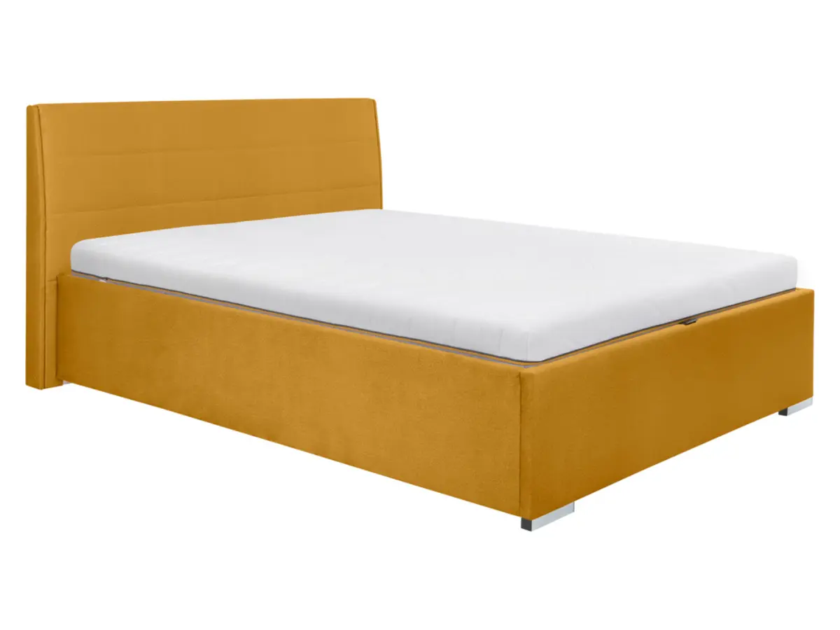Cama tapizada Cosala III 160x200 amarilla