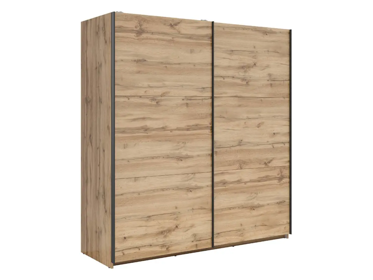 Armario de puertas correderas Tetrix 183 cm roble wotan