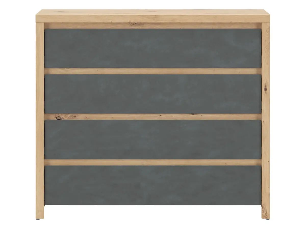 Cómoda Larios 105 cm con 4 cajones roble artisan/matera