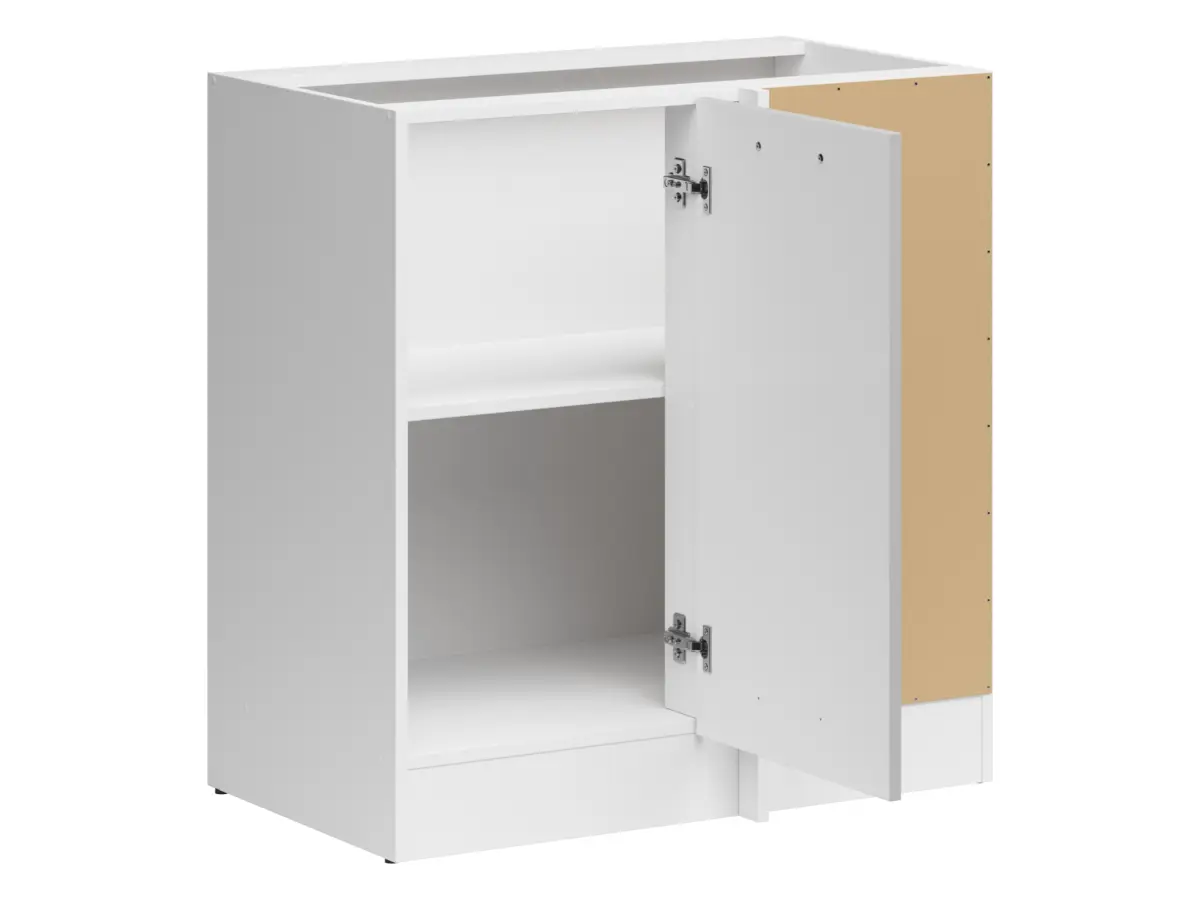 Armario de cocina inferior de esquina Junona Line claro derecha gris claro brillo esquinero 100x60 cm