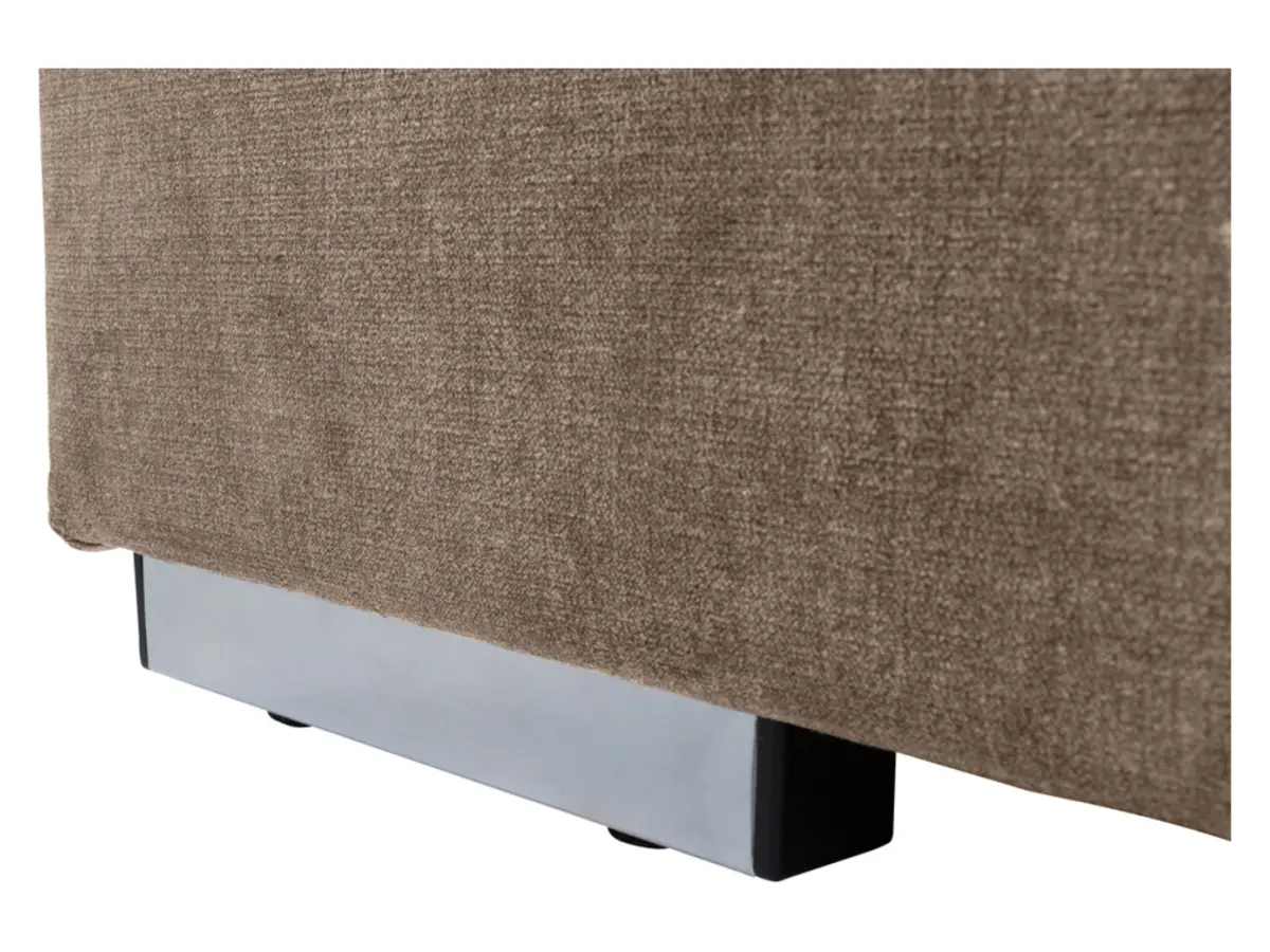 Sofá cama Rico con arcón y respaldo ajustable beige