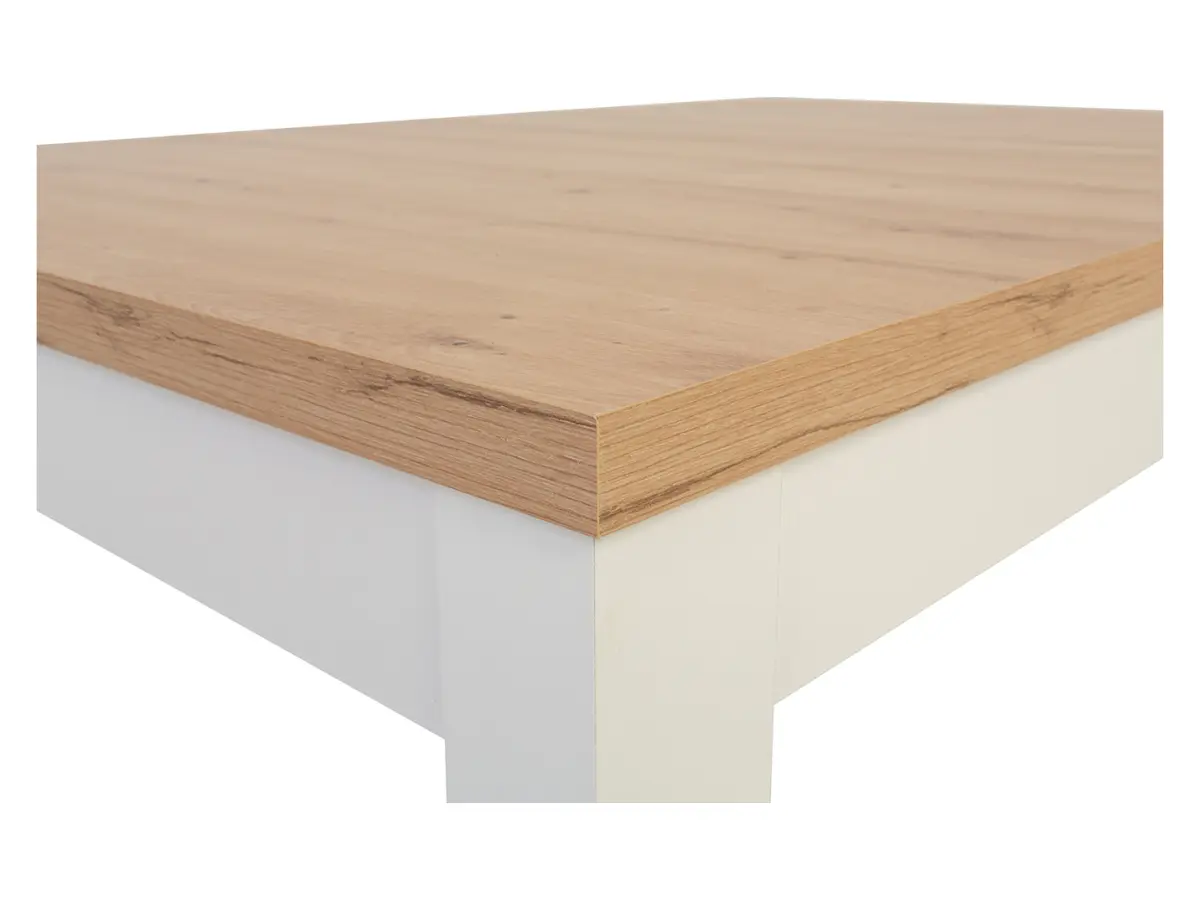 Mesa extensible Maren 130/180x90 roble wotan/blanco