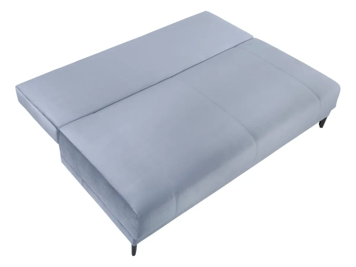 Sofá de tres plazas Sentila con cama y arcón gris