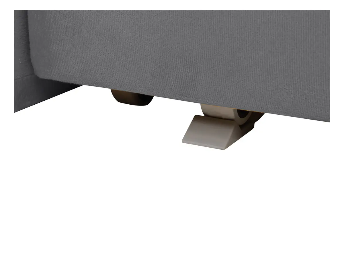 Sofá de dos plazas Bunio III convertible con arcón gris