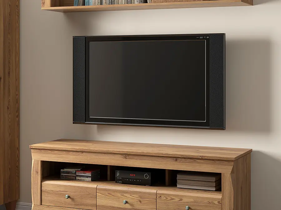 Estante de pared Bergen 156 cm alerce sibiu dorado