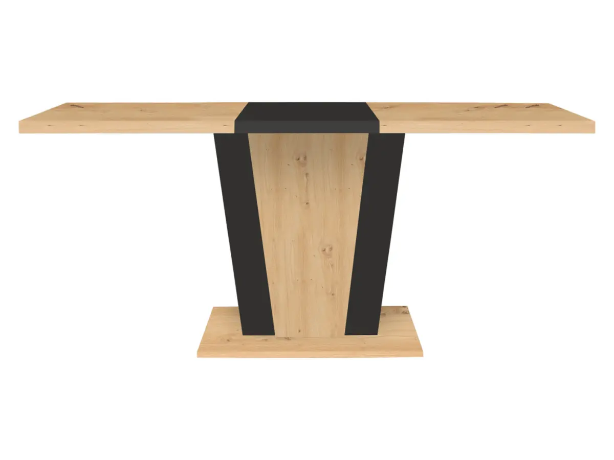 Mesa extensible Zalder 120/160x68 roble artisan/negro