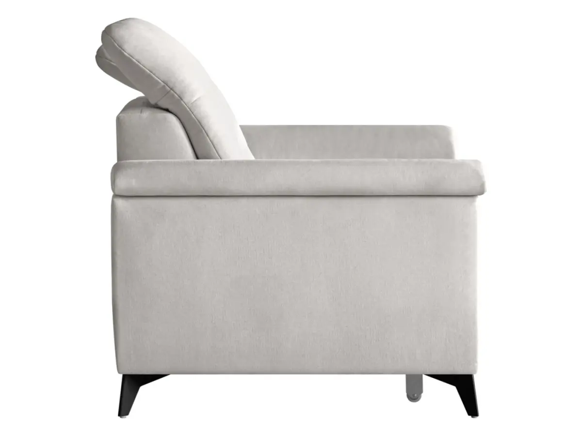 Two-seater sofa Doria with storage velvet cream