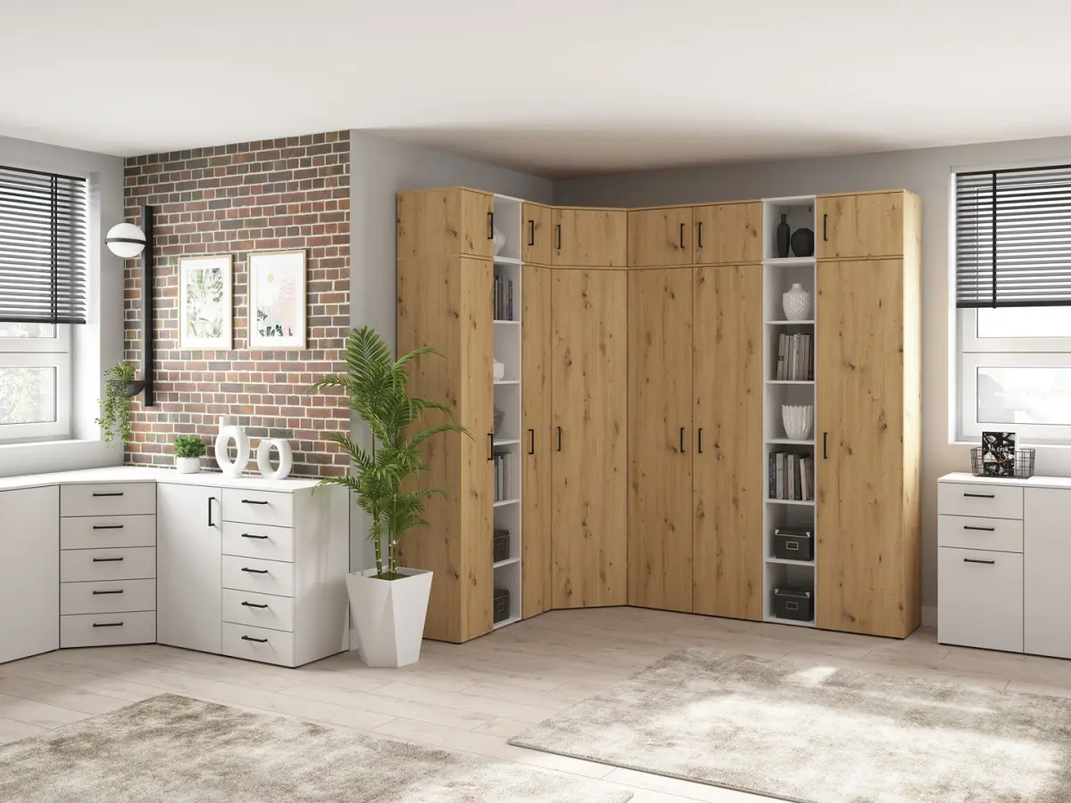 Estantería MultiDo 80 cm con 2 puertas atelier claro