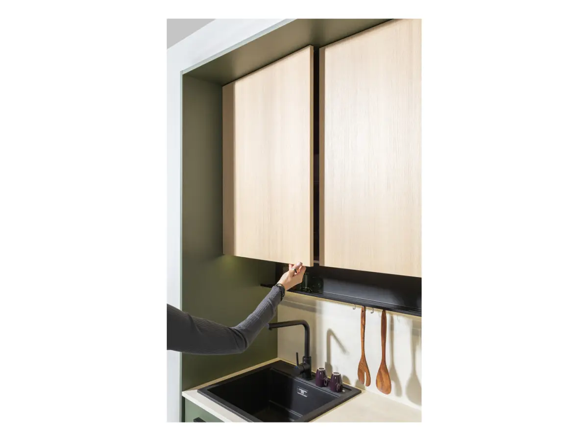 Conjunto de cocina Milino Medium A 285 cm gris/roble con encimera