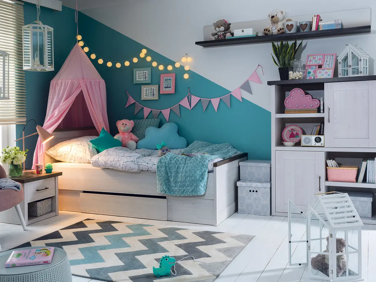 Estante de pared Luca Baby 100 cm alerce sibiu claro