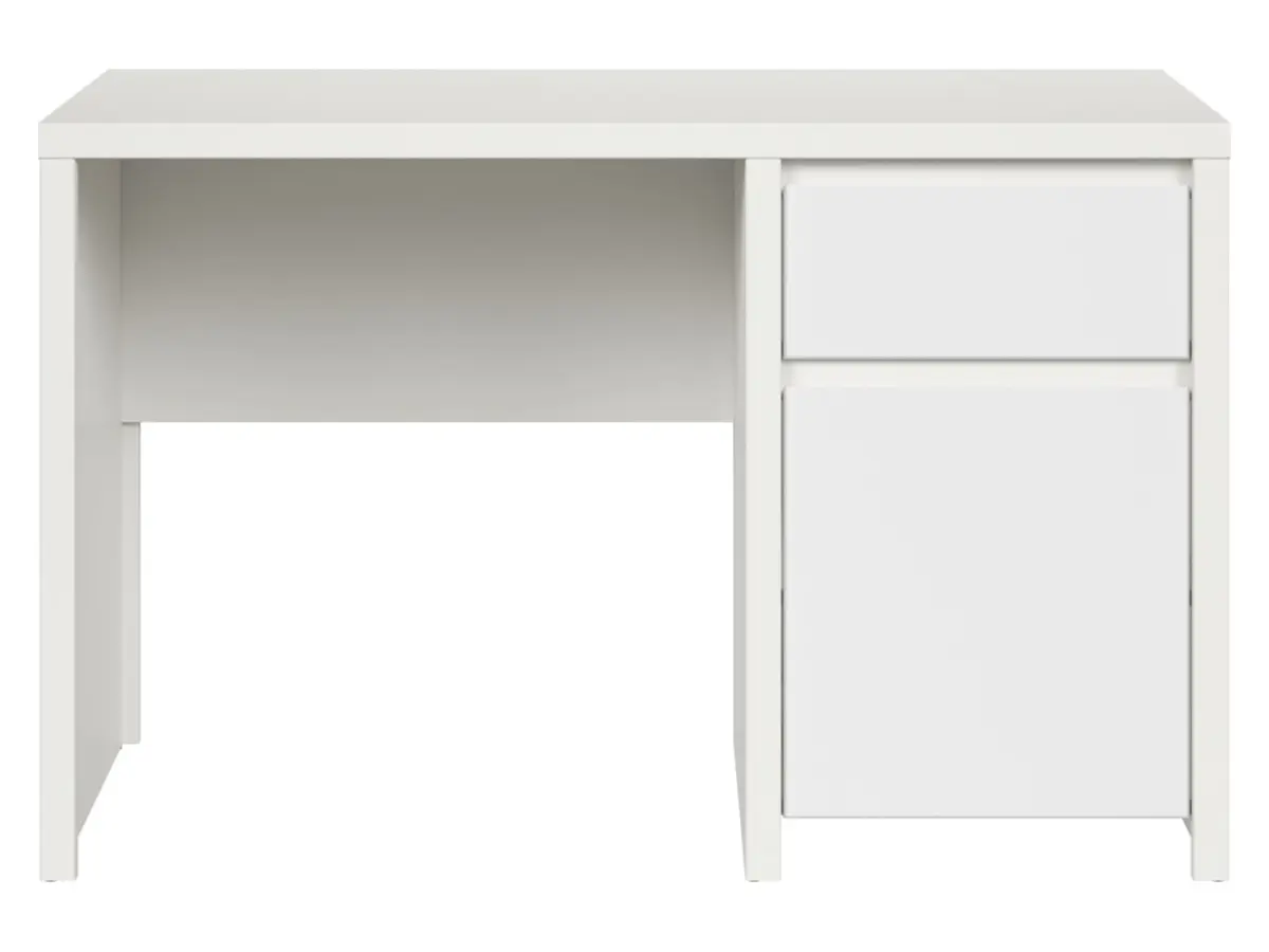 Escritorio Kaspian 120 cm con puerta y cajón blanco