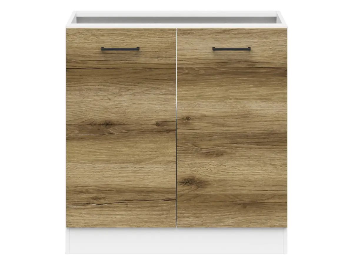 Mueble de cocina bajo fregadero Junona Line 80 cm roble delano claro