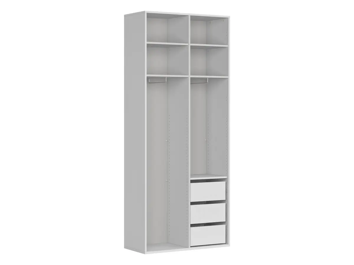 Armario de dos puertas Flex 100 cm blanco