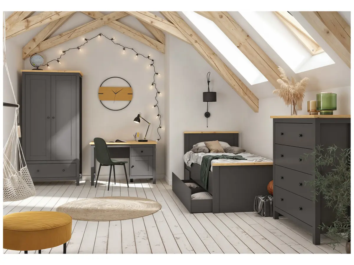 Cama Hesen 120x200 grafito