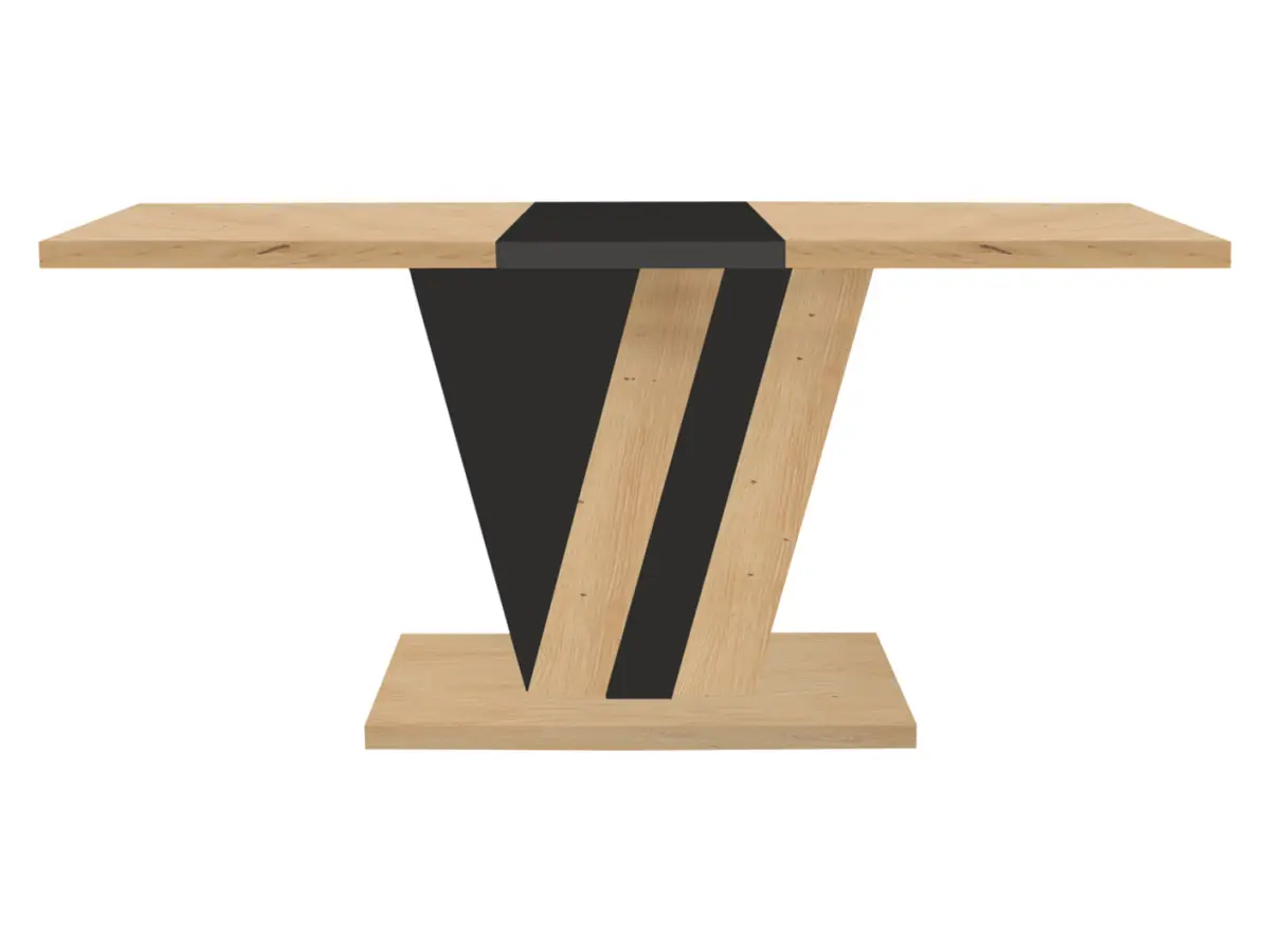 Mesa extensible Zatar 125/170x75 roble artisan/negro