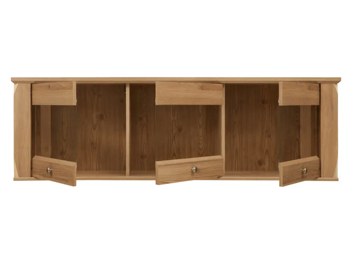 Витрина навесная Bergen 156 см с 3 дверцами лиственница сибиу золотая