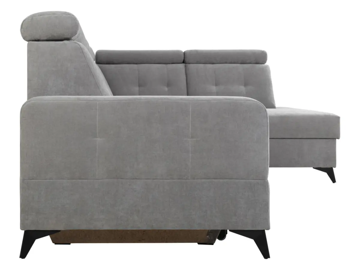 Угловой диван правосторонний Amado раскладной с ящиком серый