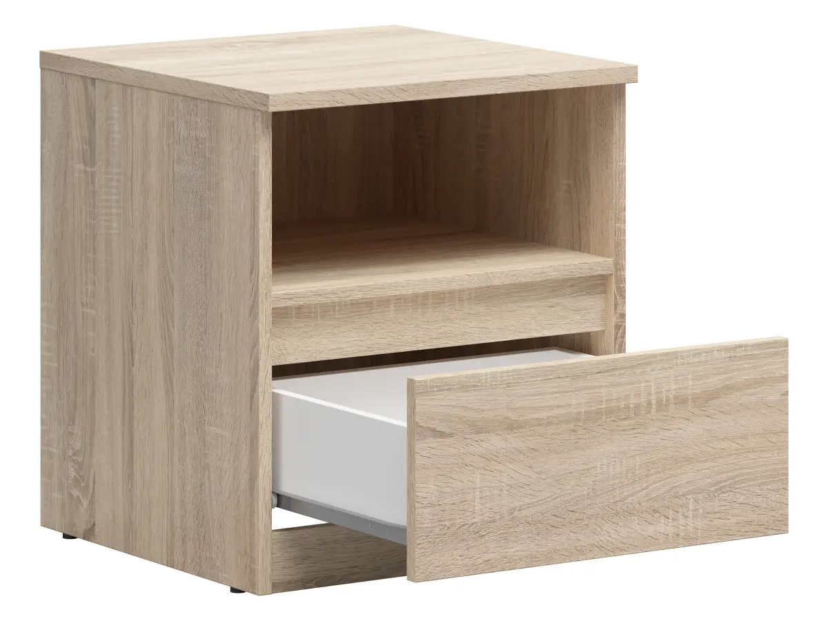 Mesita de noche Tetrix 45 cm con cajón roble sonoma