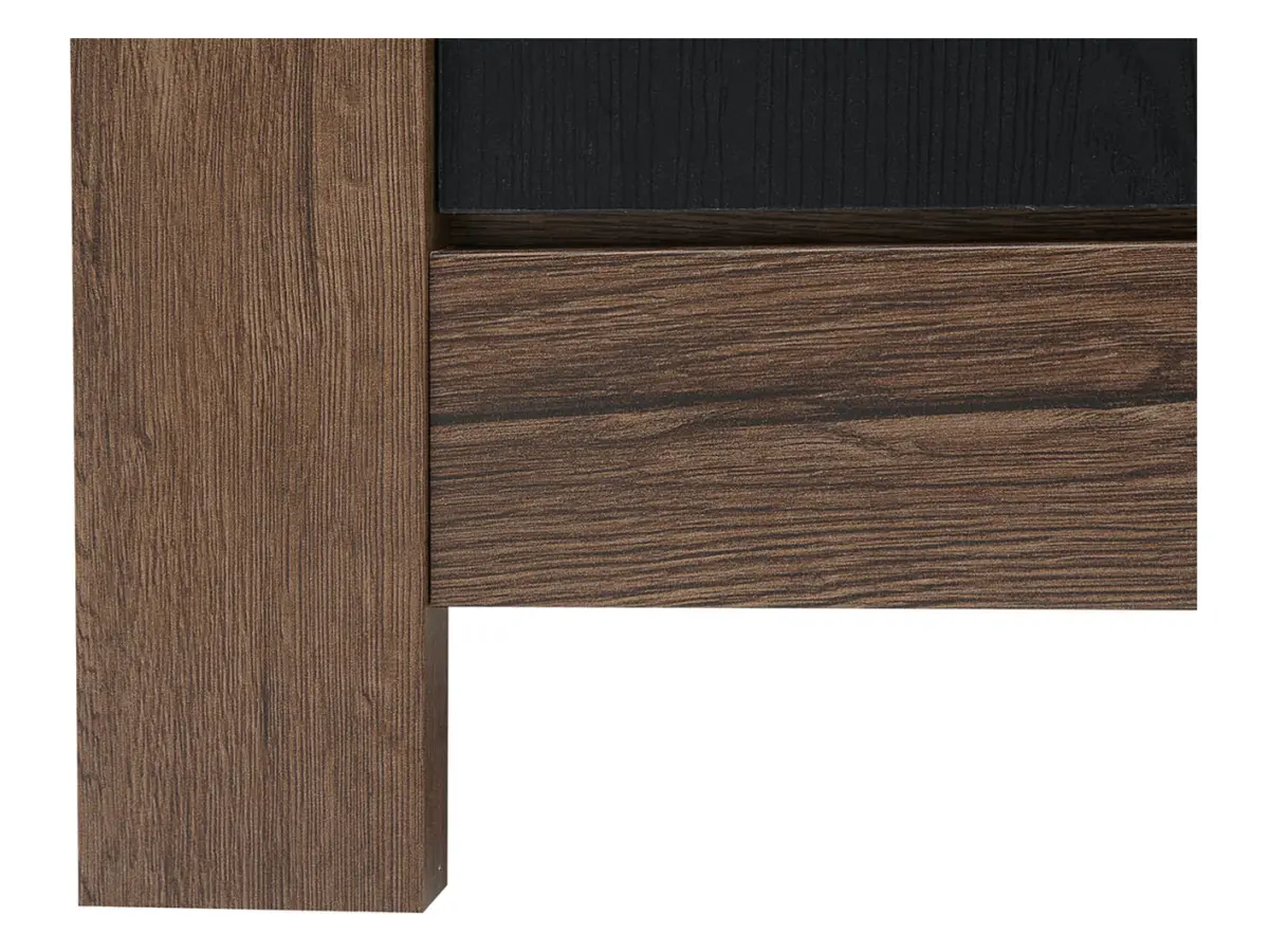 Mueble RTV Balin 140 cm con 2 cajones y estante roble monastery/negro