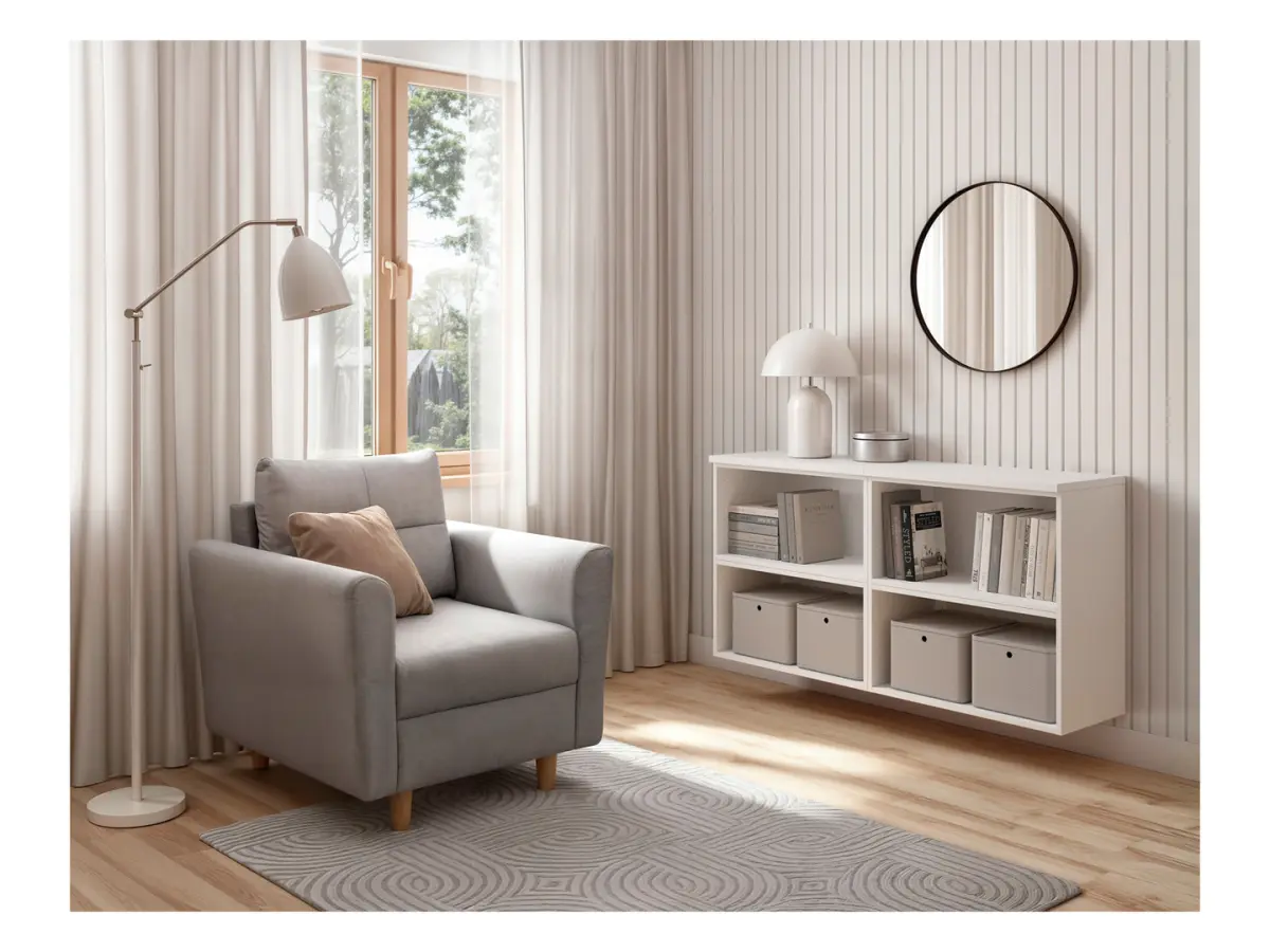 Estantería System 64 con estante blanca