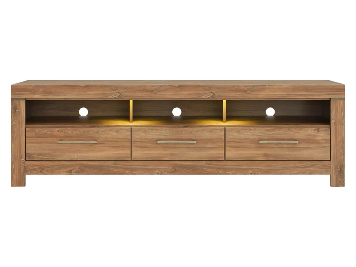 Тумба RTV Gent 200 см с 3 ящиками и полкой дуб стирлинг