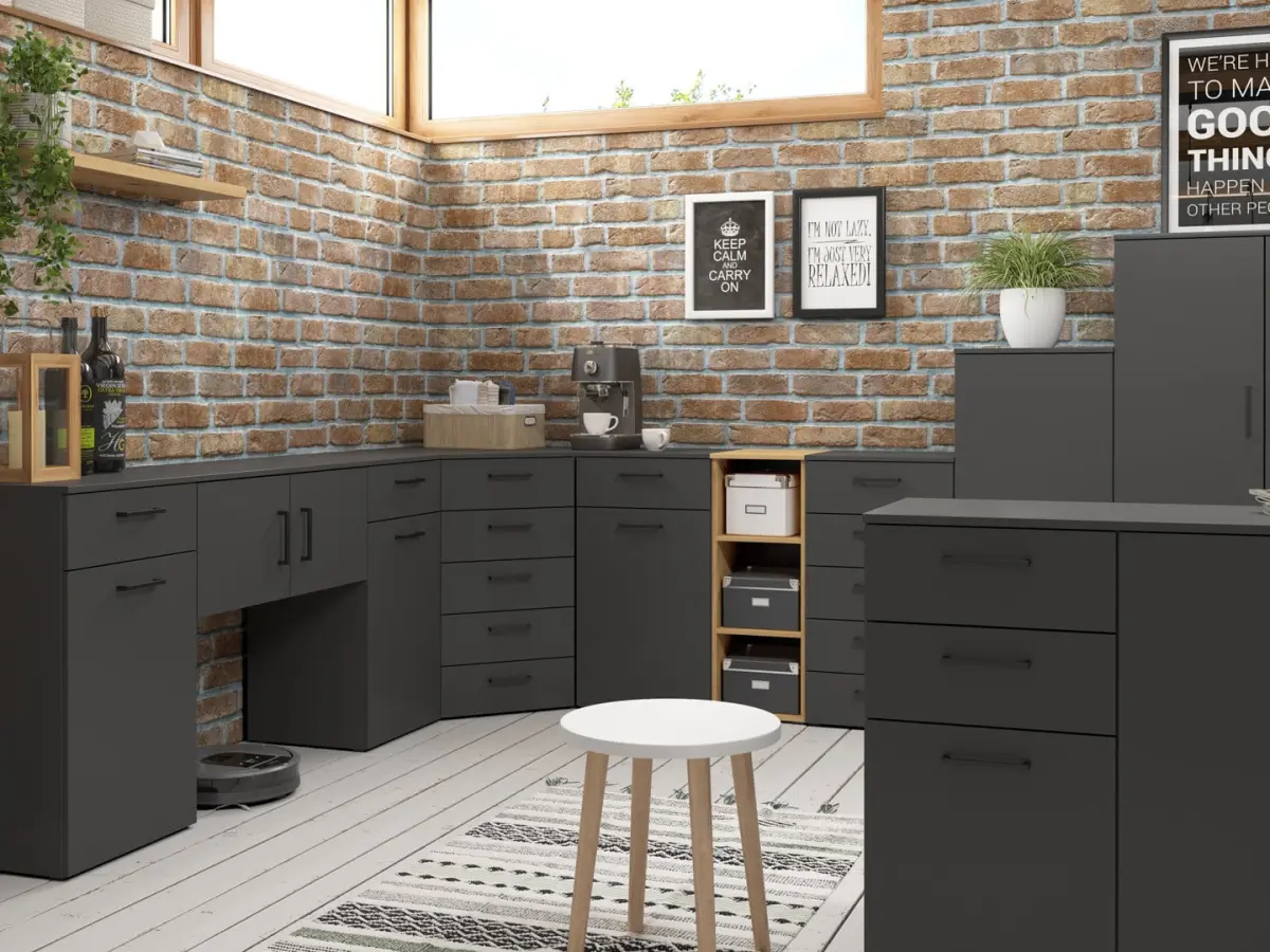 Estantería MultiDo 80 cm con 2 puertas atelier claro