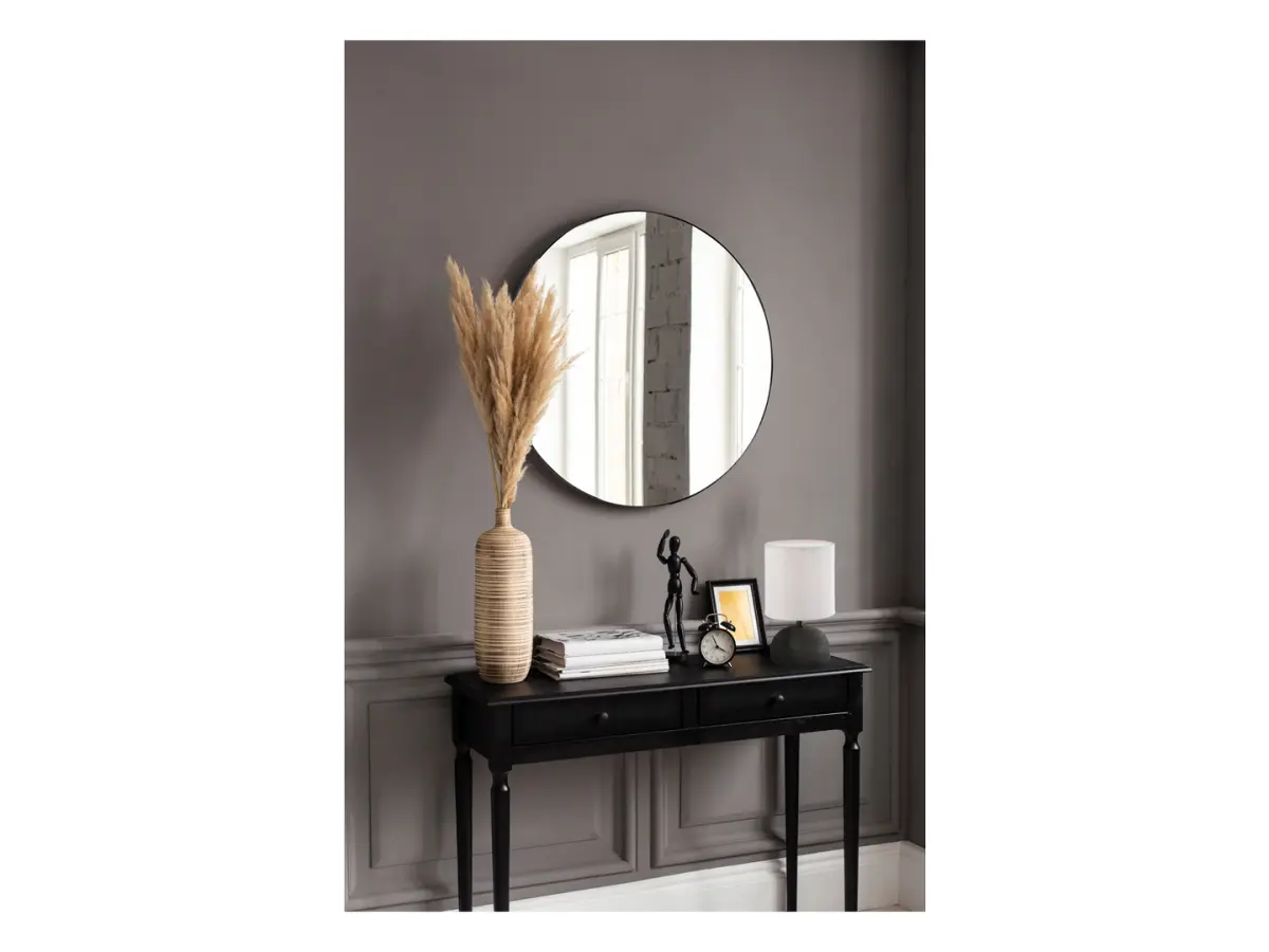 Espejo de pared con marco Esra 50 cm negro