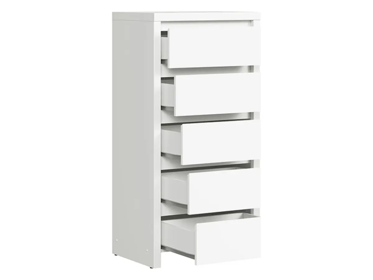 Cómoda Kaspian 56 cm con 5 cajones blanca