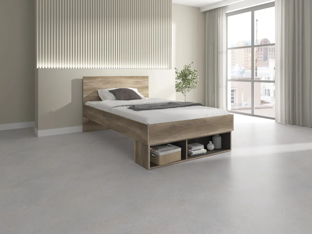 Cama Malcolm 120x200 roble canyon monument