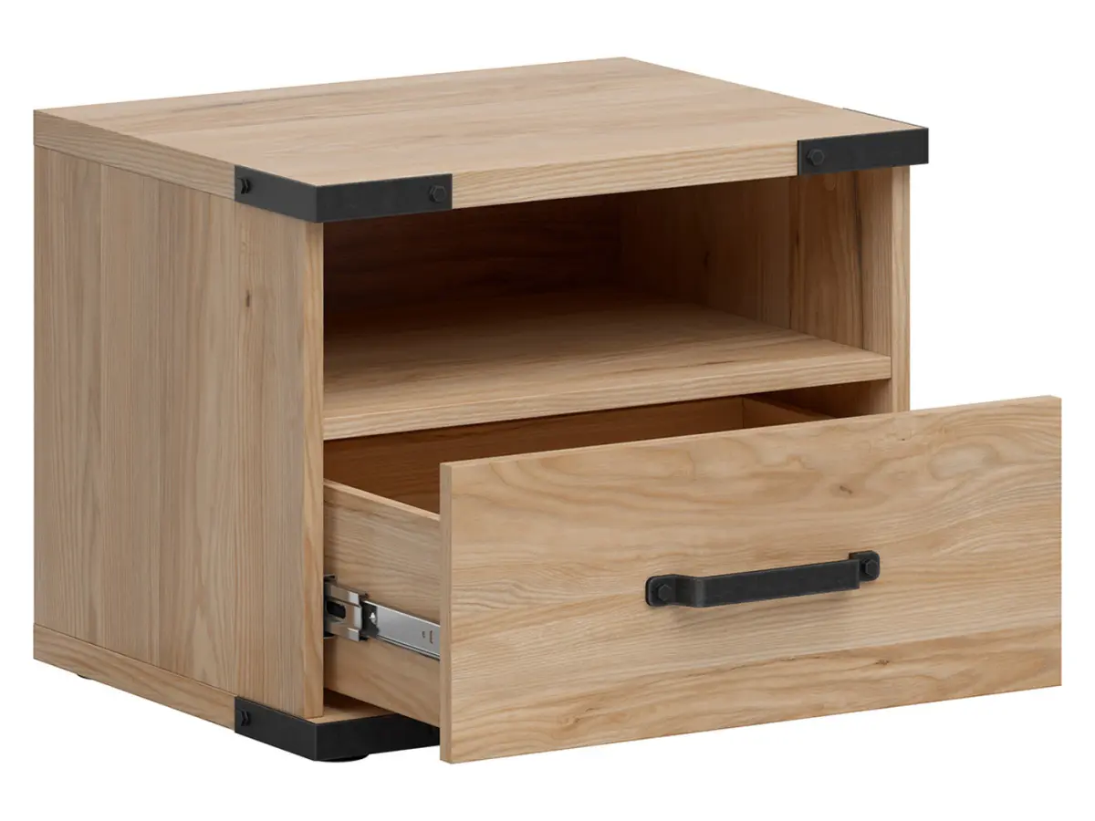 Mesita de noche Lara 50 cm con cajón fresno belarus