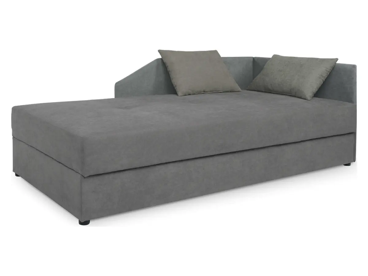 Sofá cama Kelo con arcón gris