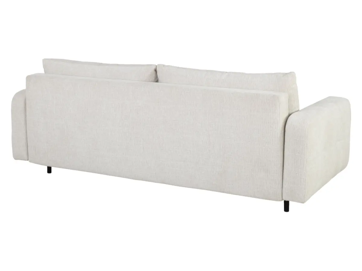 Диван тримісний Sorella розкладний з нішею для білизни шеніловий перловий
