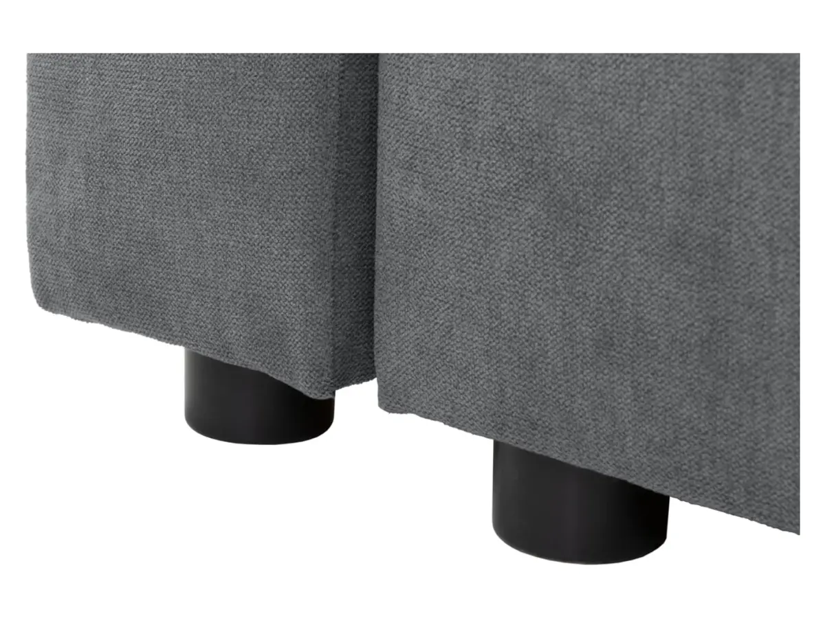 Sofá rinconera universal Przemek IV con función de cama y contenedores gris