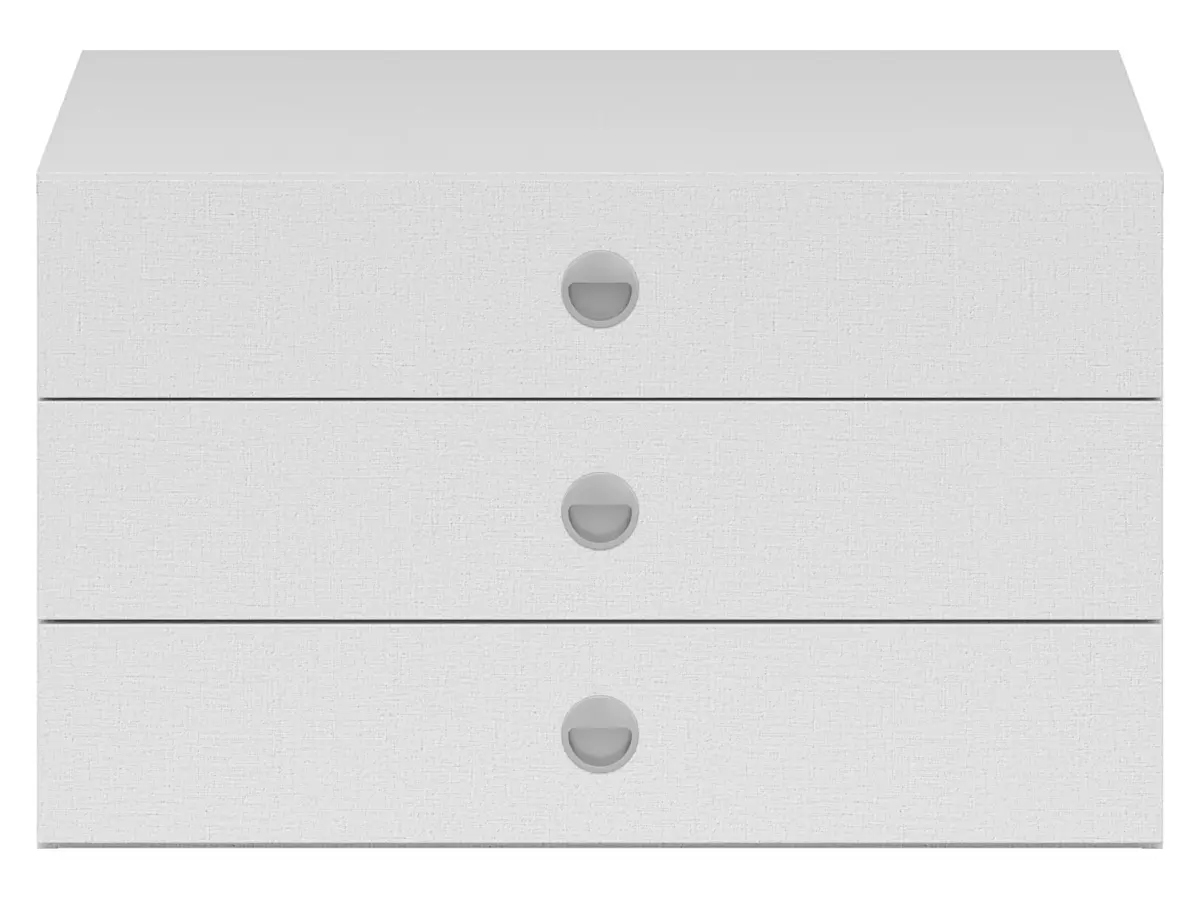 Cajonera para armario Osaka 83 cm con 3 cajones blanca