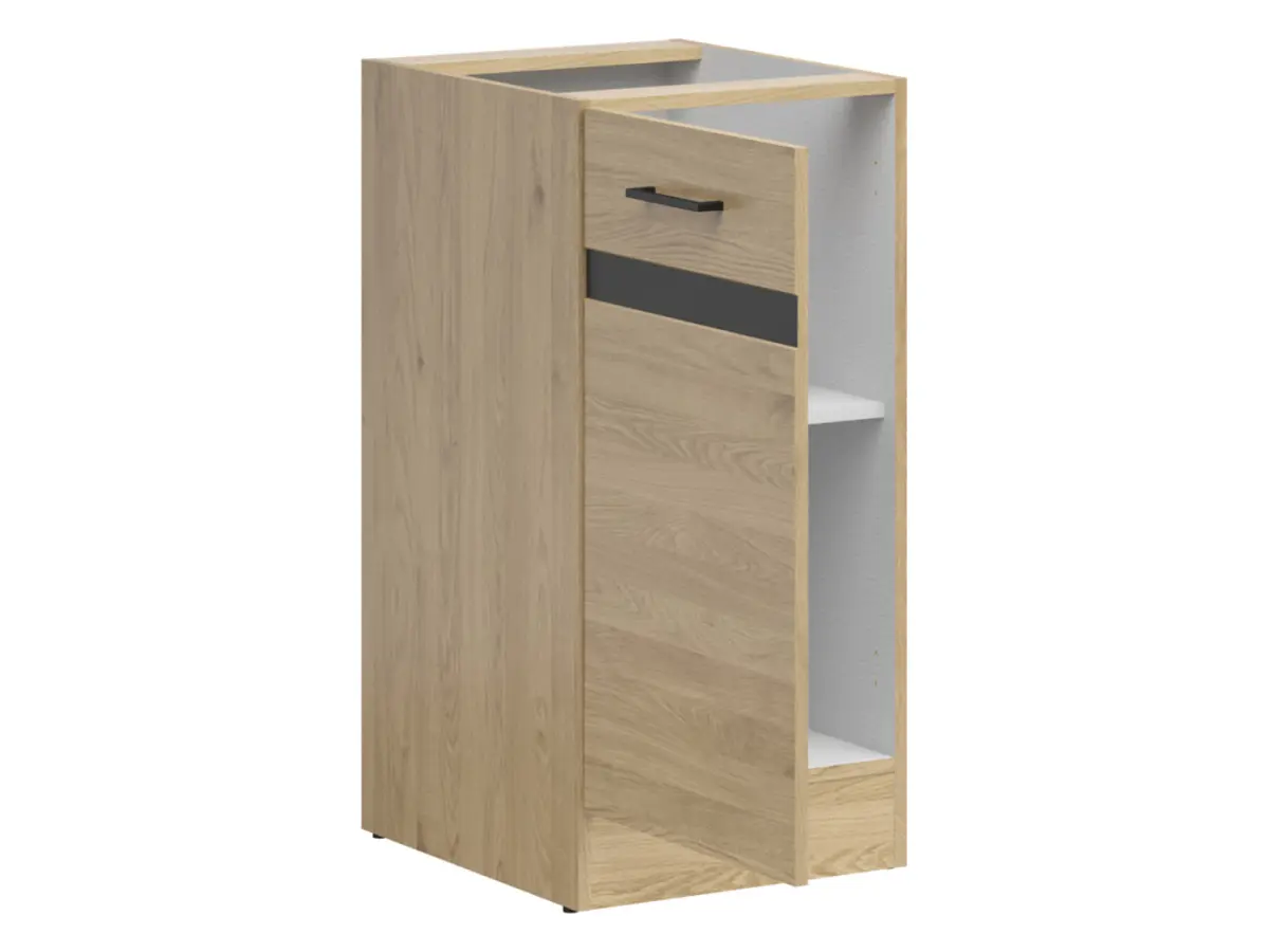 Lower kitchen cabinet Junona Line 40 cm left with door bernstein oak