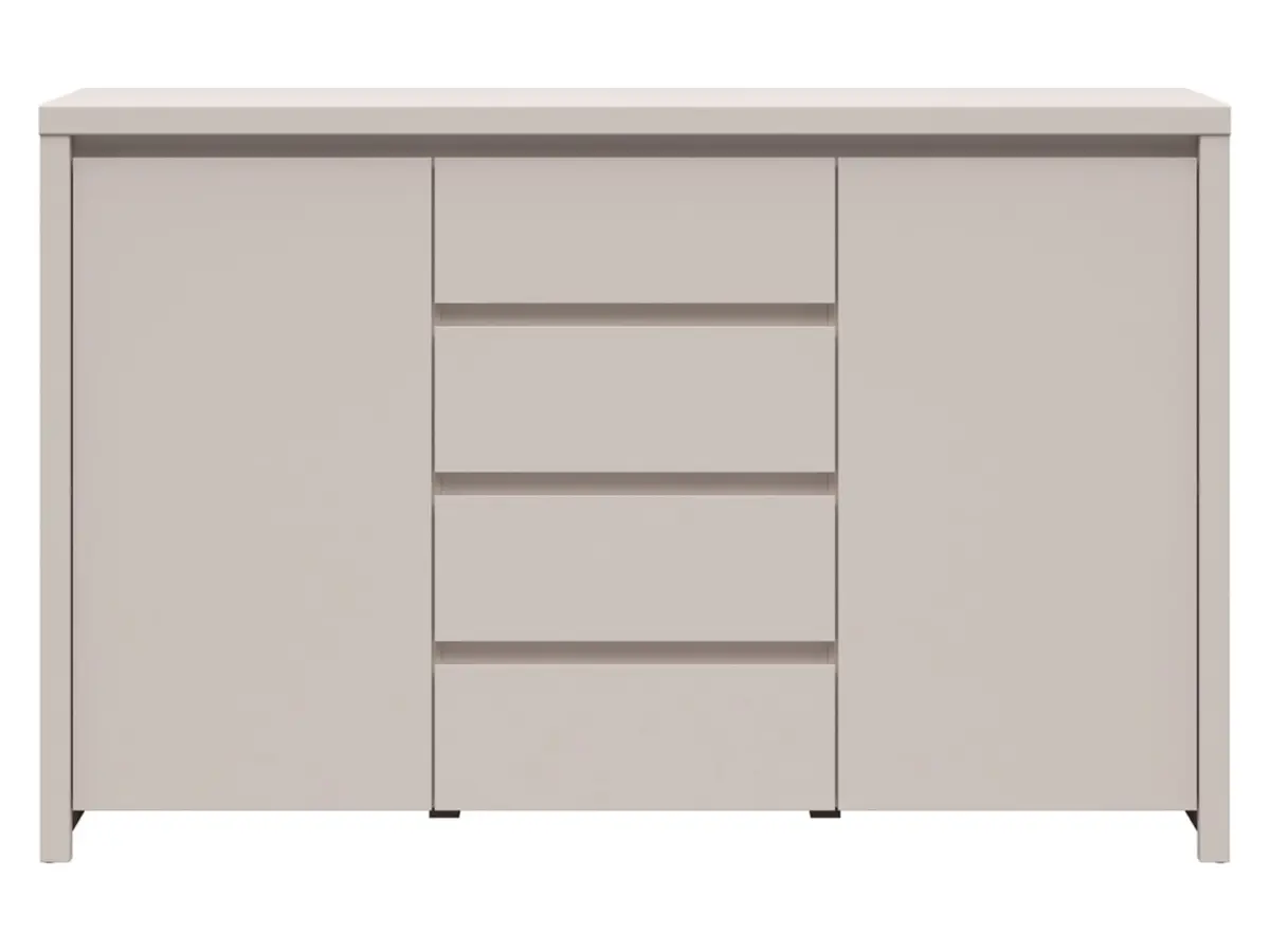 Cómoda Kaspian 144 cm con 2 puertas y 4 cajones cachemira