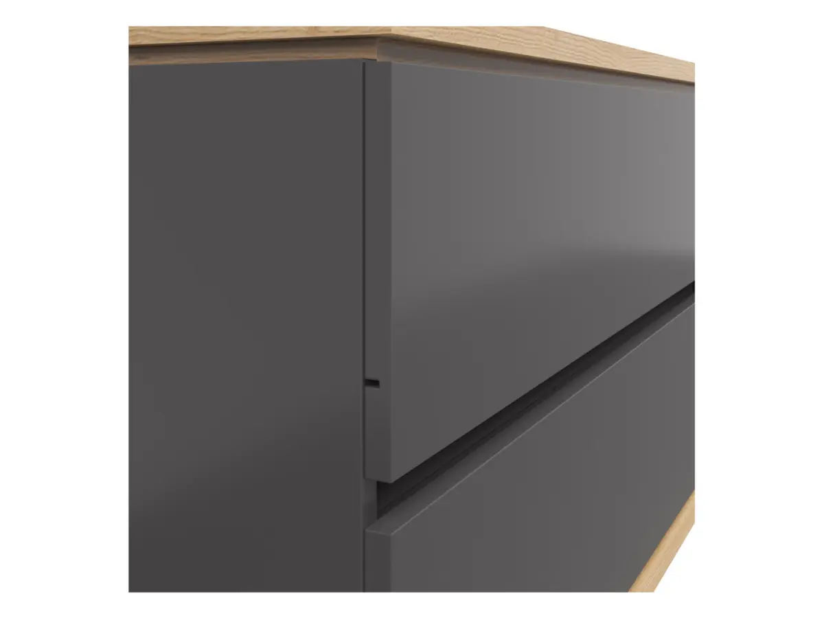 Mueble RTV Yamael 184 cm con 2 puertas y 2 cajones grafito