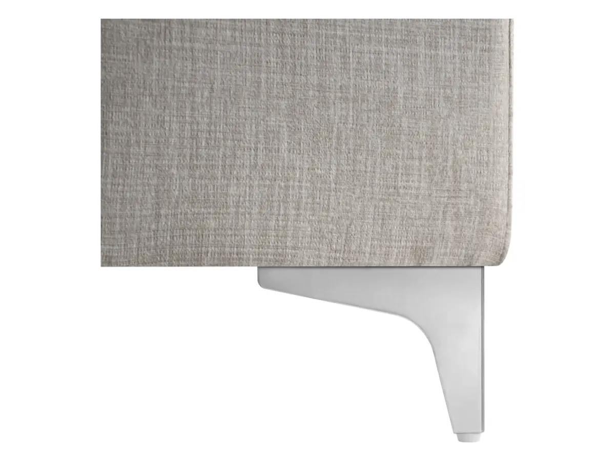 Sofá rinconera derecho Ariado convertible con arcón de terciopelo beige