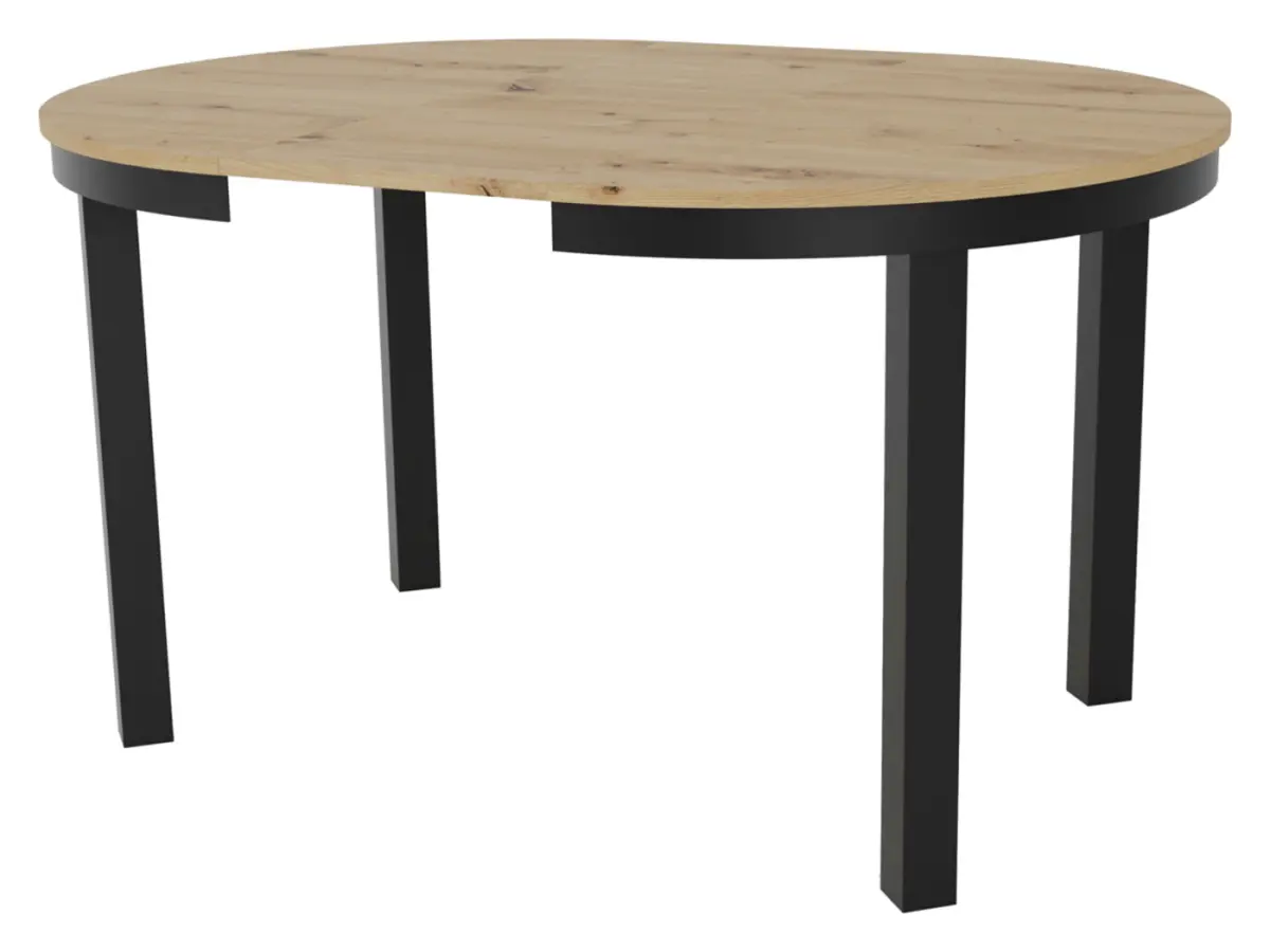 Mesa extensible Bernardin NEO 100-176/76 roble artisan/negro