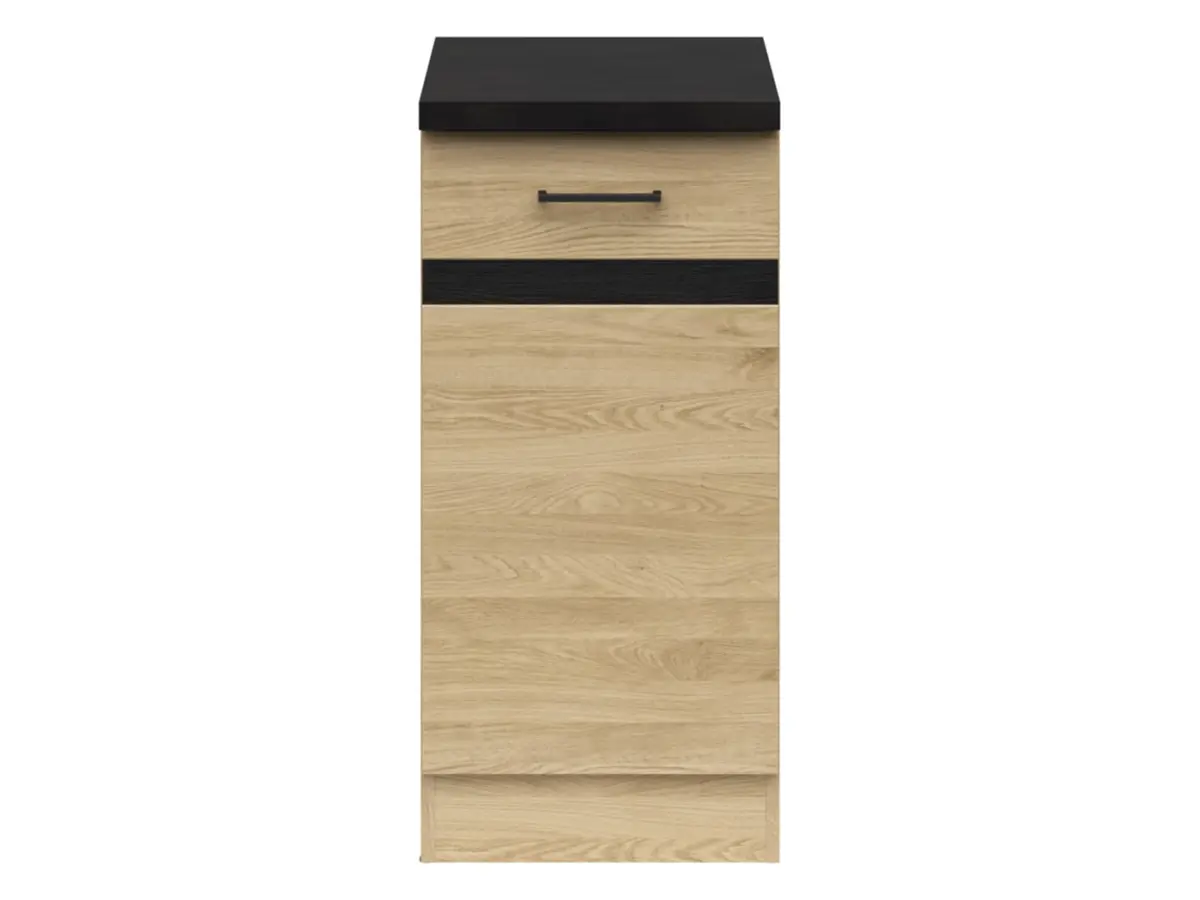 Mueble bajo de cocina Junona Line 40 cm izquierdo roble bernstein con encimera