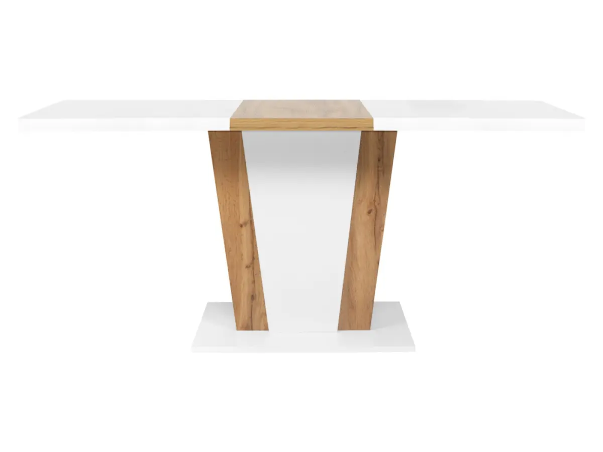 Mesa extensible Zalder 120/160x68 roble wotan/blanco