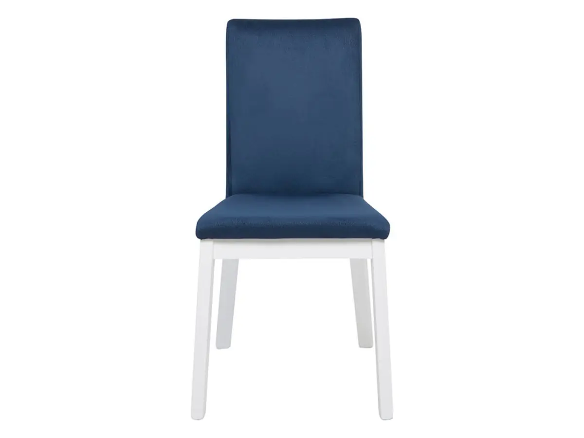 Silla tapizada Holten 2 de terciopelo azul marino