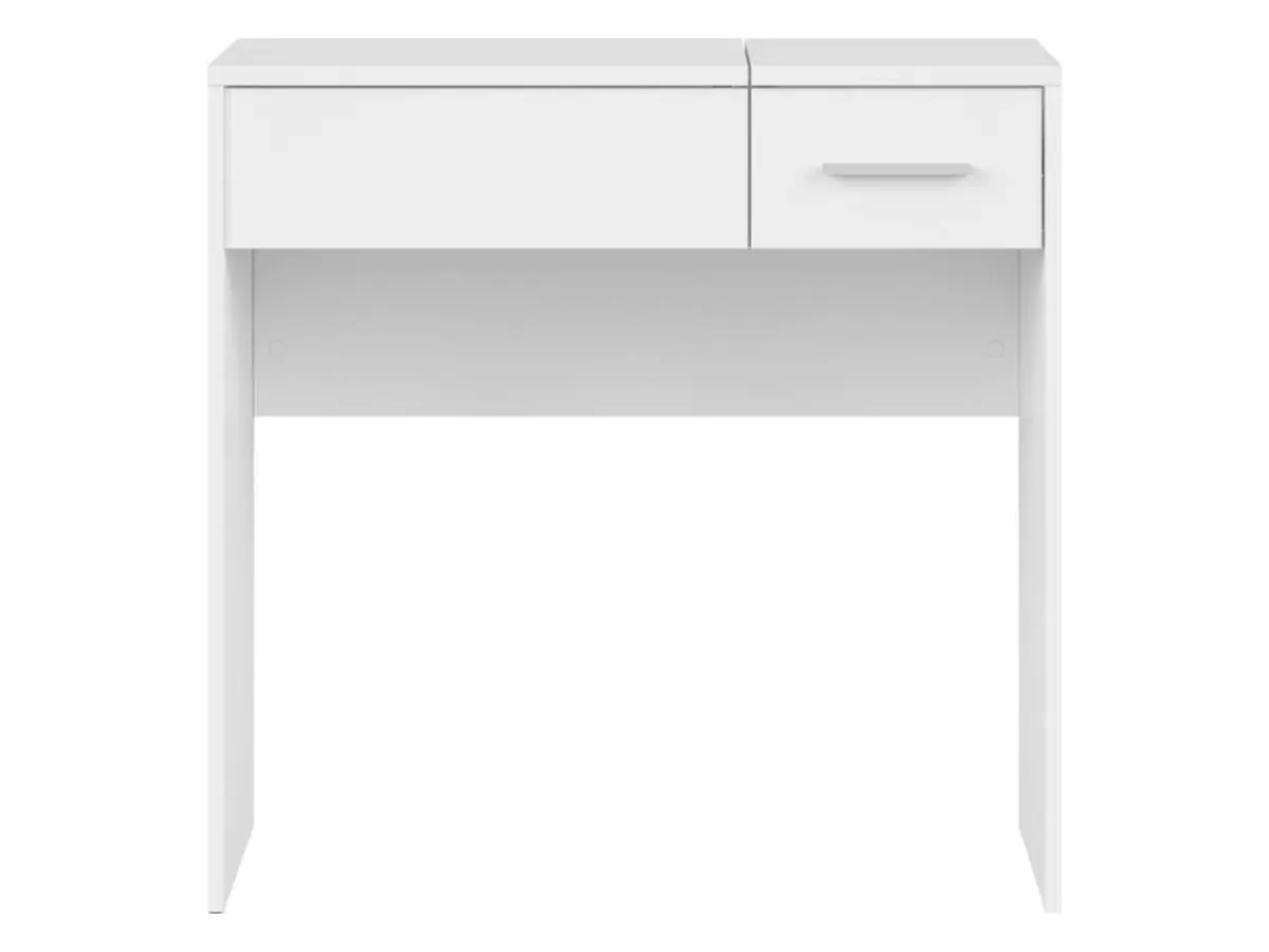 Tocador Nepo Plus 80 cm con cajón, compartimento y espejo blanco