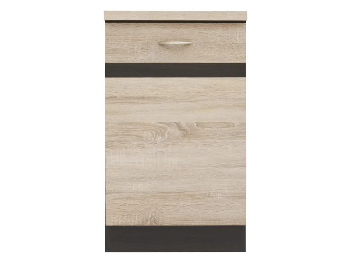 Bajo de cocina Junona Line 50 cm izquierdo roble sonoma con encimera