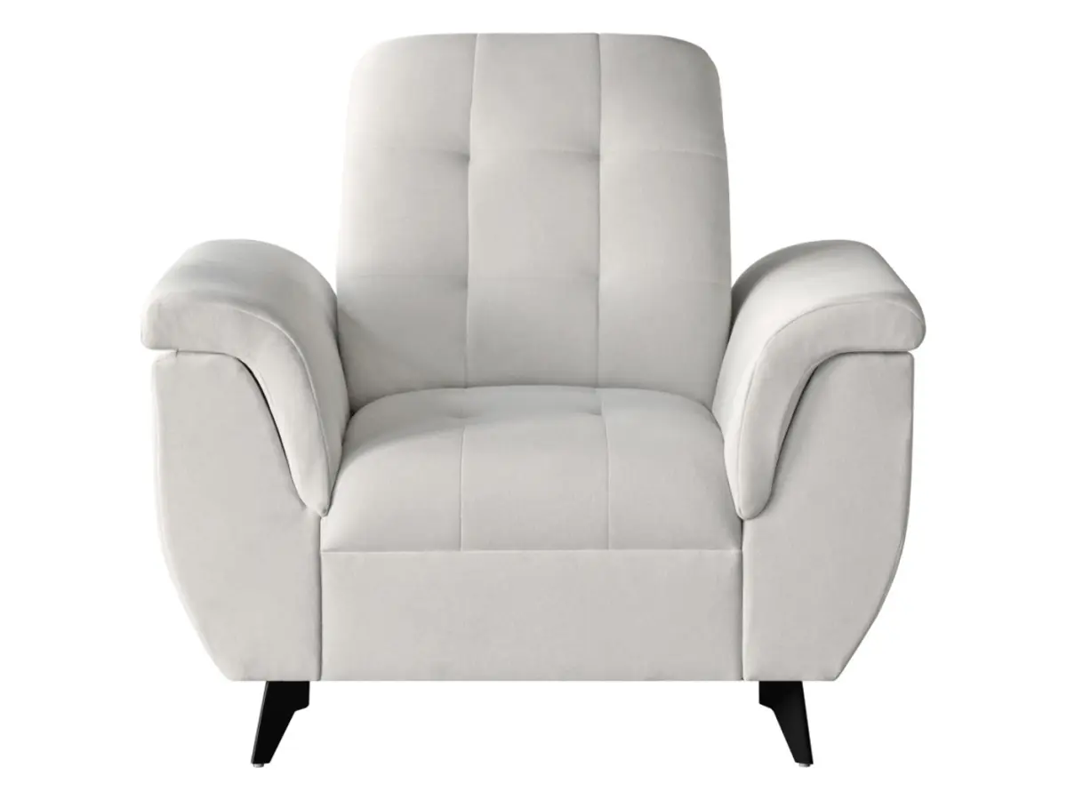 Sillón Doria de terciopelo crema