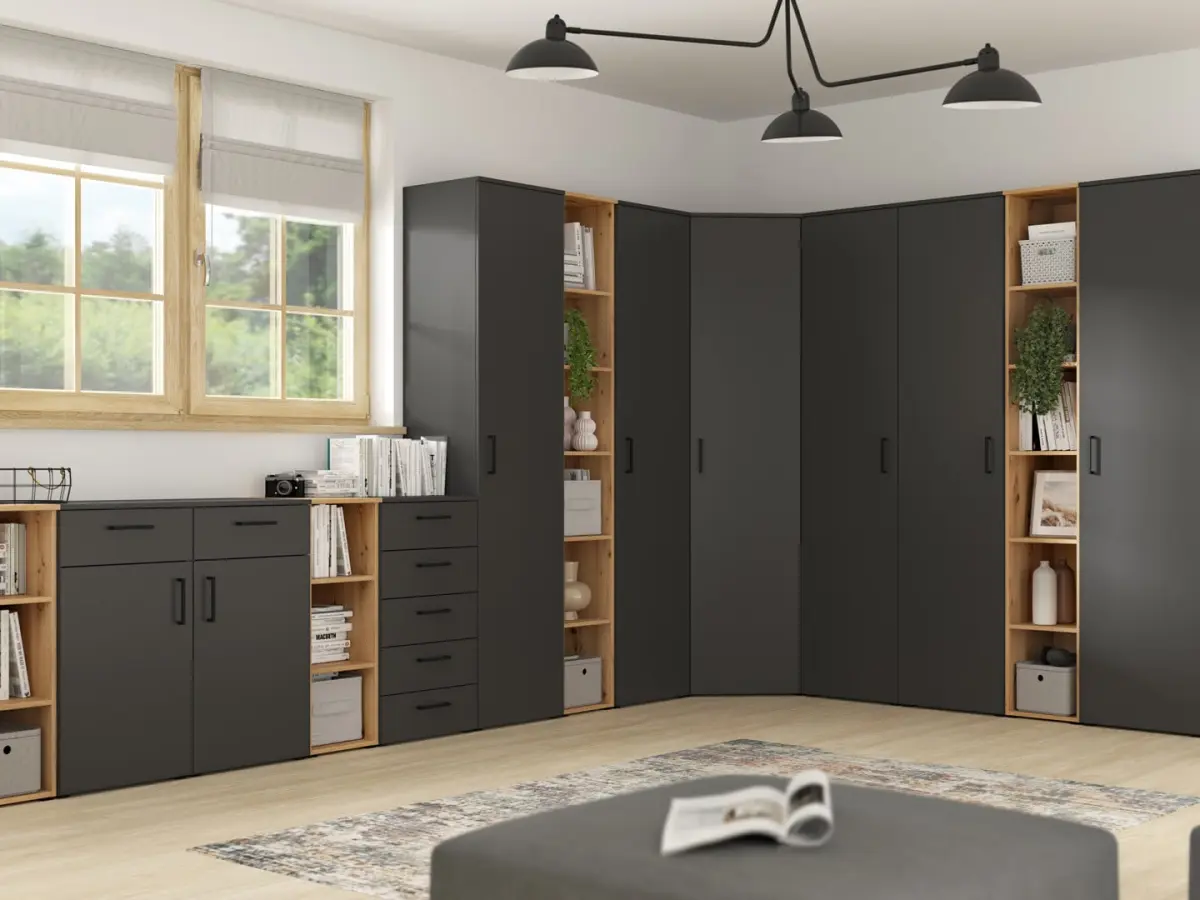 Estantería MultiDo 80 cm con 2 puertas atelier claro