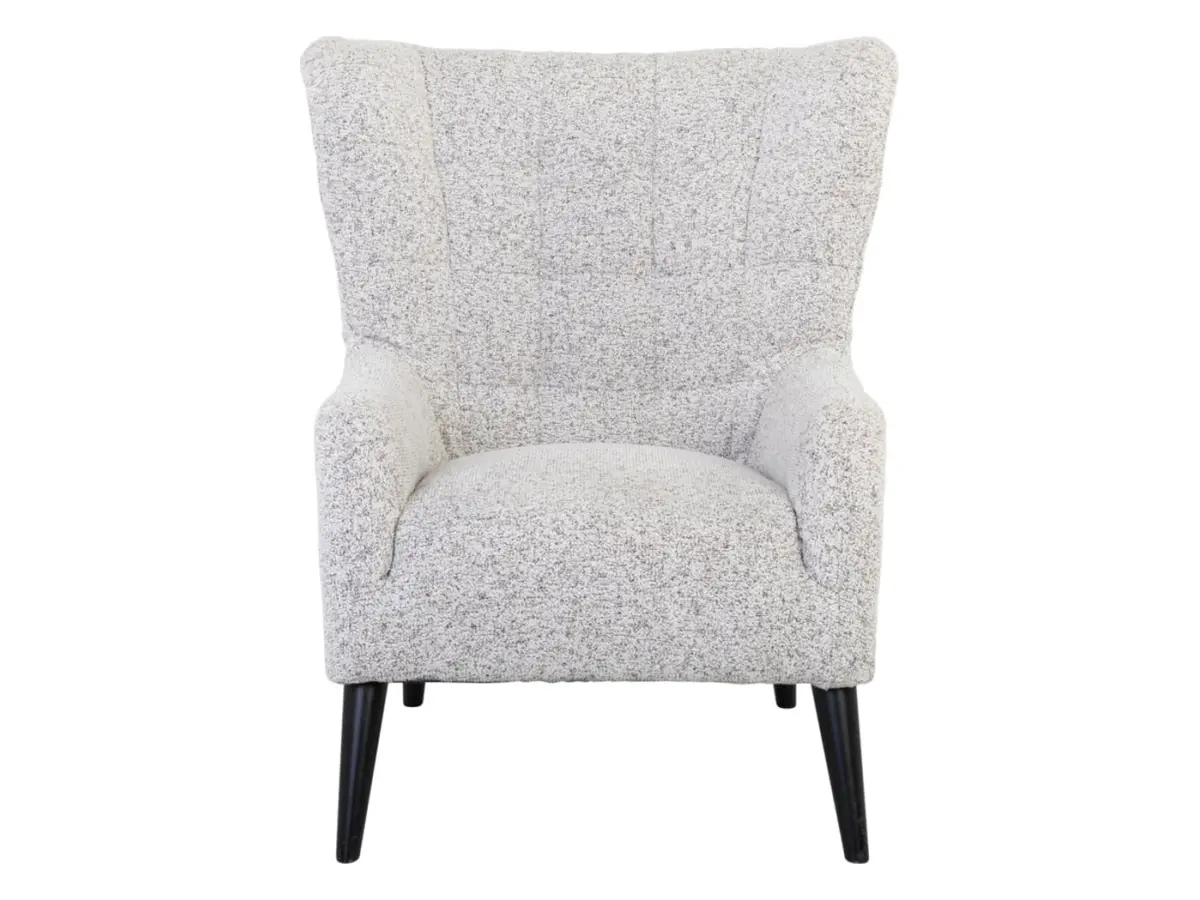 Sillón orejero Casey trenzado beige