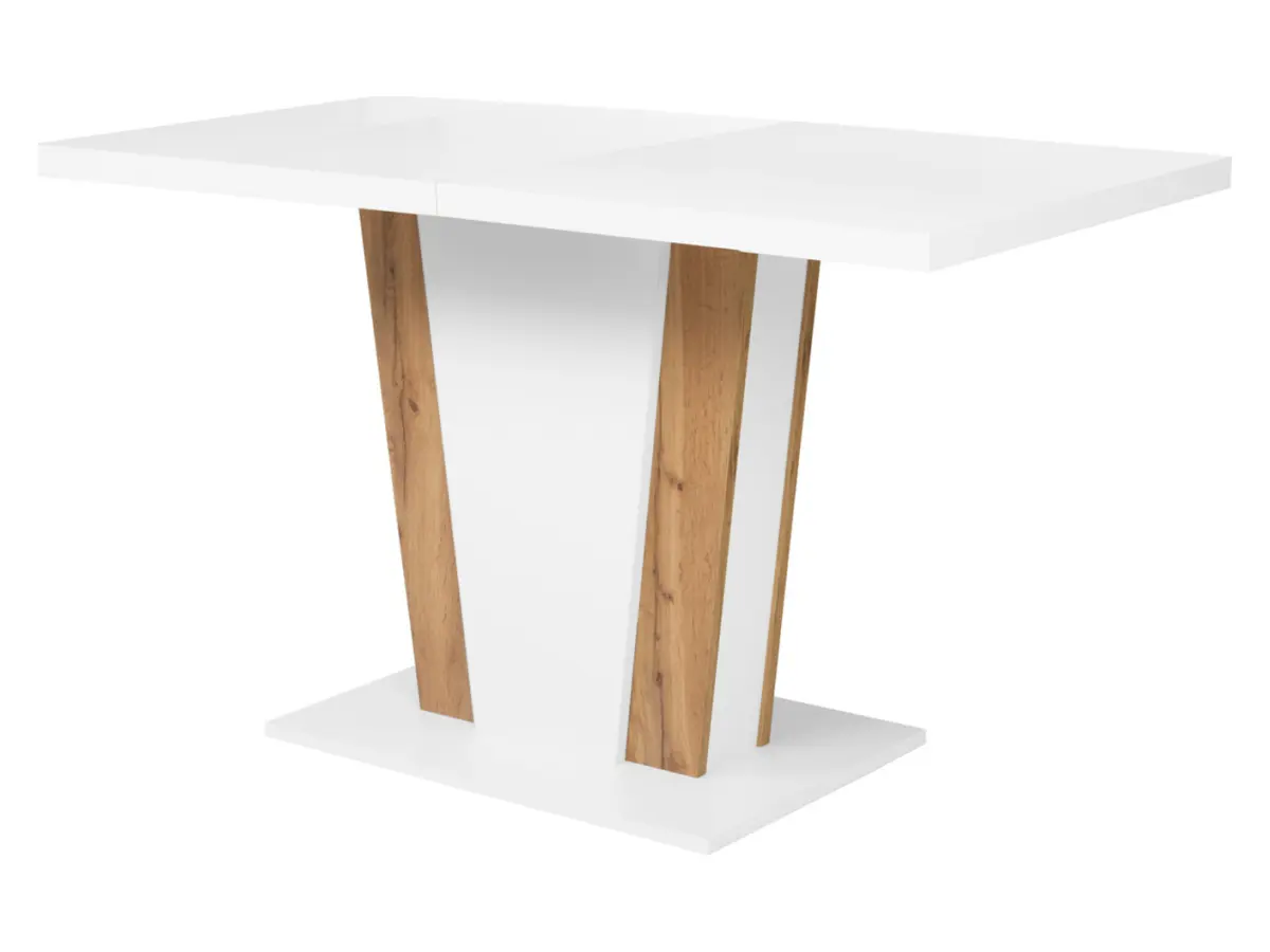 Mesa extensible Zalder 120/160x68 roble wotan/blanco