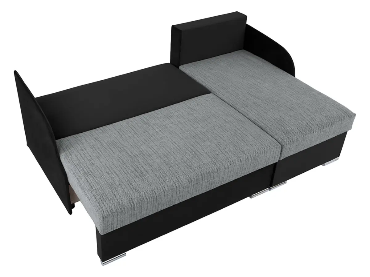 Універсальний кутовий диван Merin з функцією сну та 2 контейнерами сірий