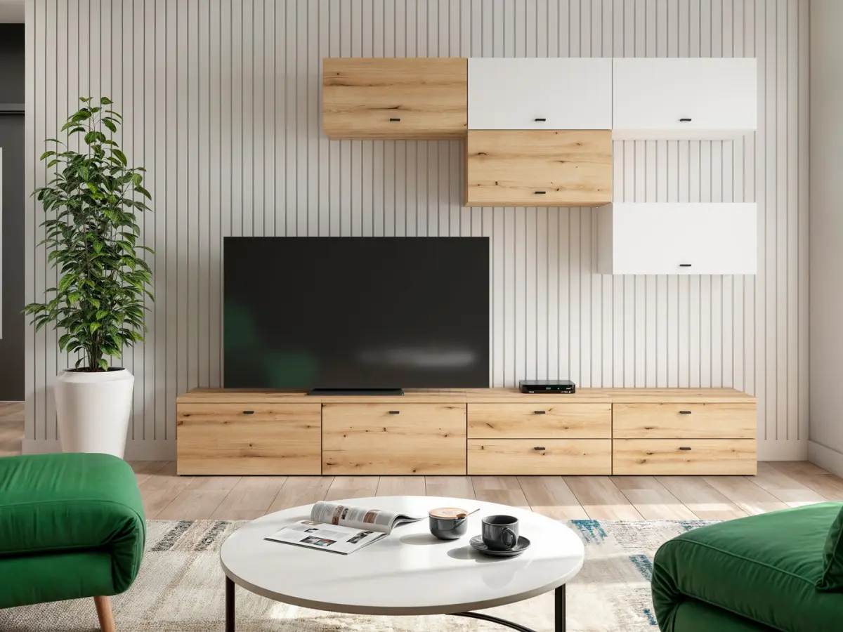 Cómoda System 64 con 2 cajones roble coast evoke